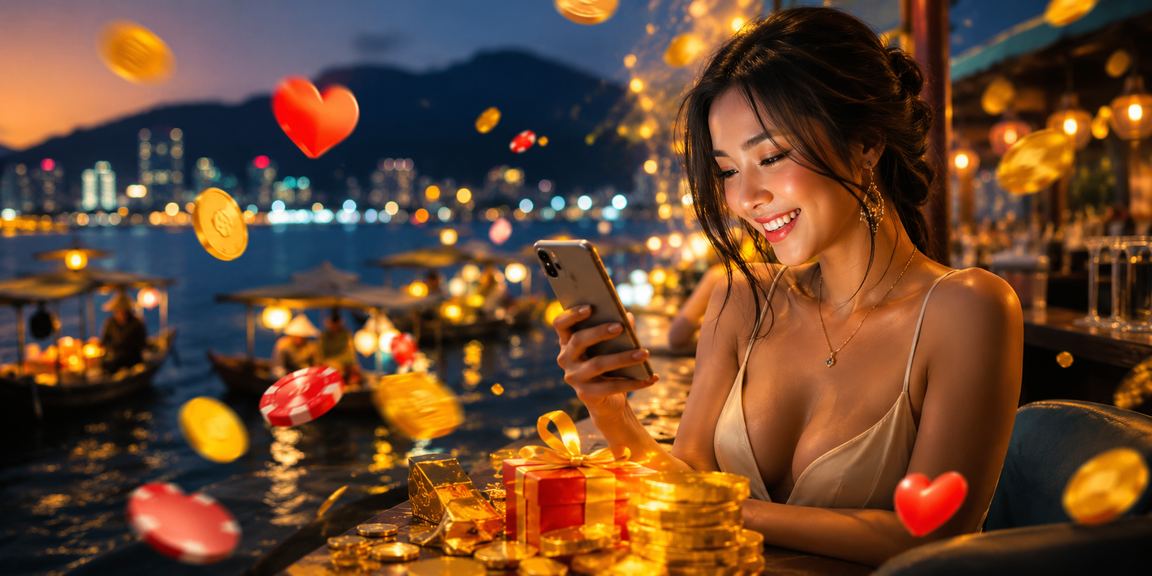 Người dùng trải nghiệm casino trực tuyến trên điện thoại tại bãi biển Đà Nẵng