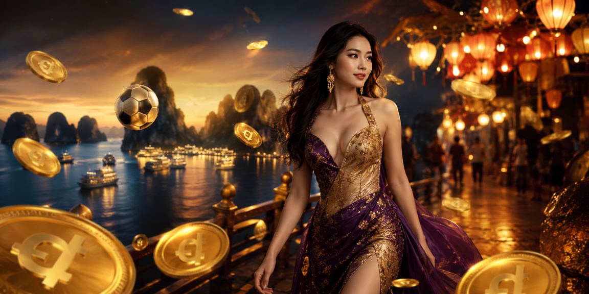 Người chơi xem cá cược bóng đá tại vịnh Hạ Long về đêm