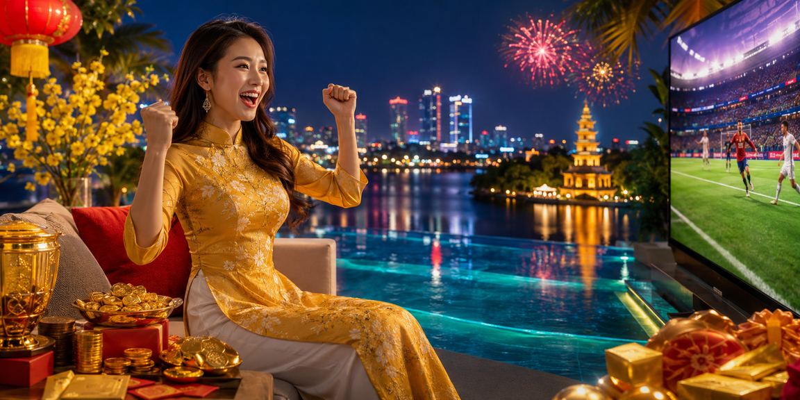 Phụ nữ Hà Nội mặc áo dài theo dõi cá cược thể thao trên điện thoại